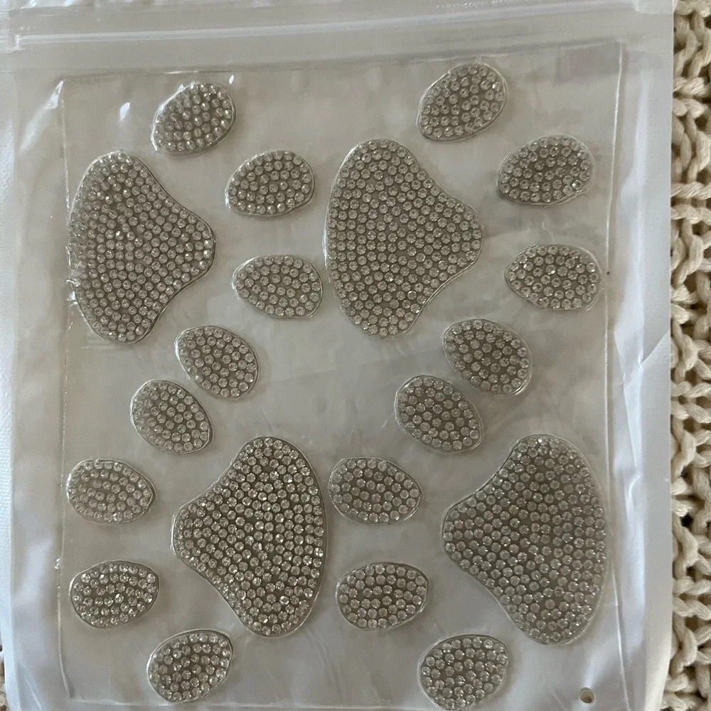 3D Animal Paw foot prints in Silver